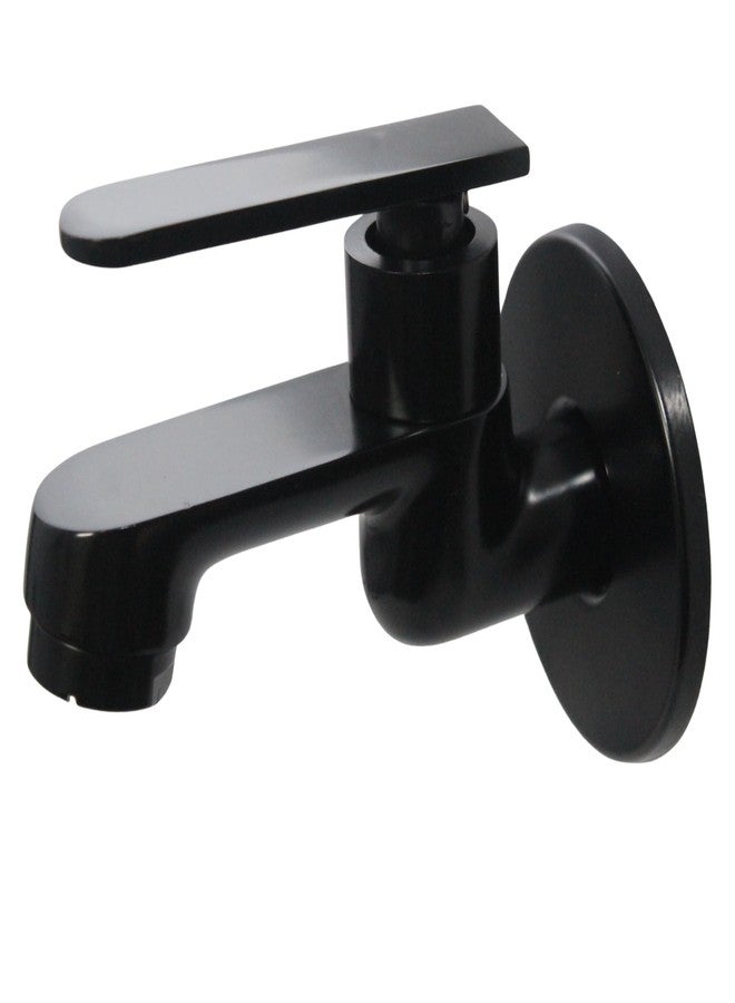 New Ware Bib Cock Brass Faucet | Matt Black Bib Tap for Bathrooms and Kitchen Sink Brass Taps for Home and Bathroom with Wall Flange (4.5 Inch) - Image 1